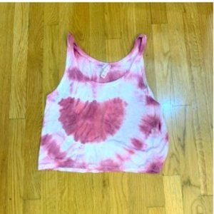 Tie-dye oink crop tank Small